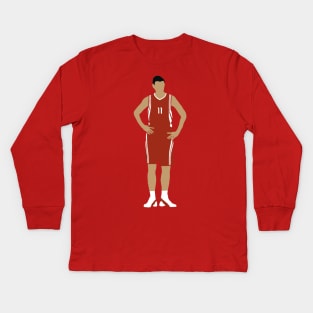 Yao Ming Standing Tall Kids Long Sleeve T-Shirt